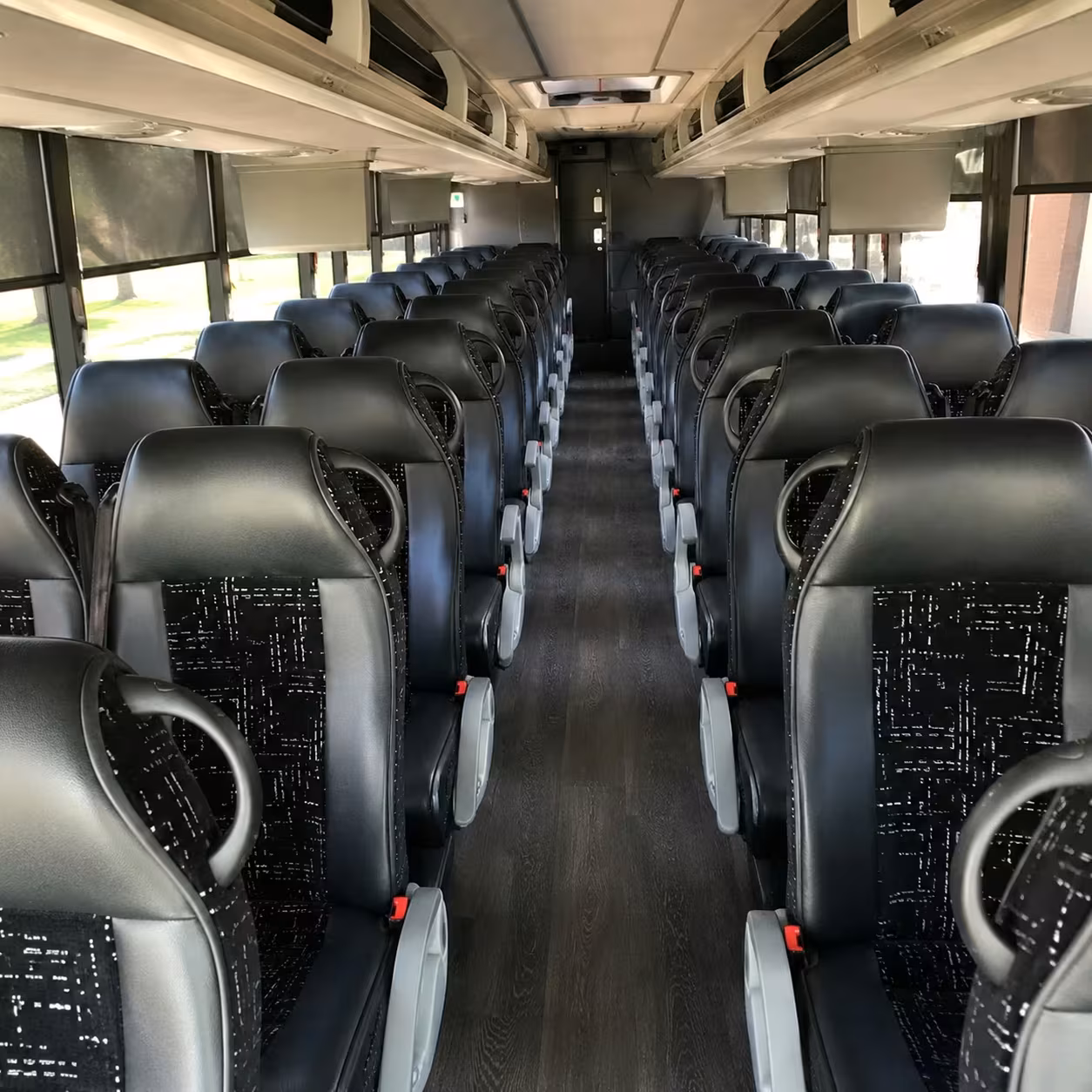 56 passenger charter bus interior