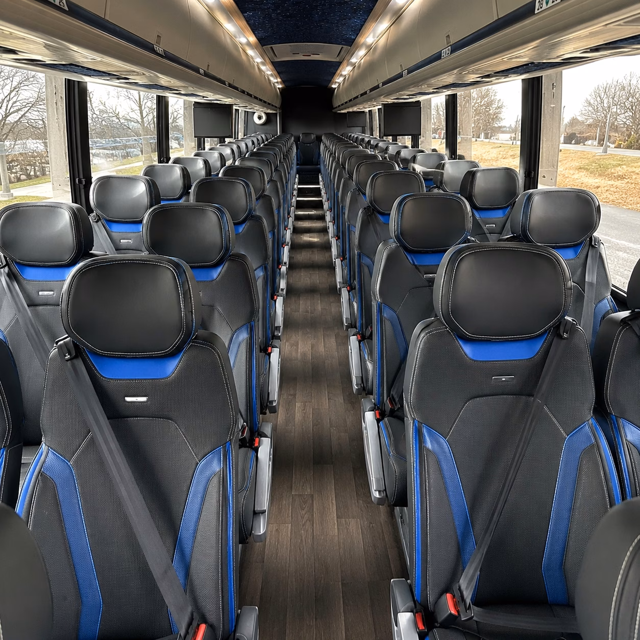 dallas charter bus interior gallery