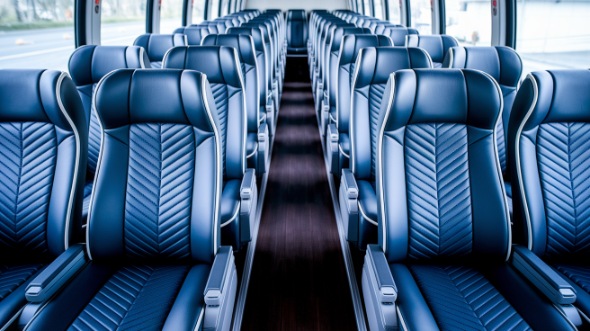 dallas 54 passenger charter bus inside