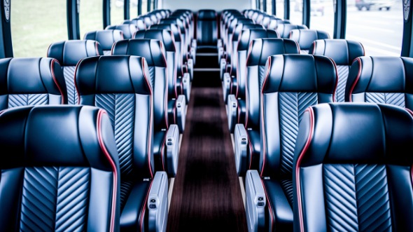 dallas 55 passenger charter bus inside
