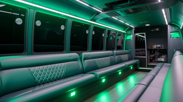 dallas party bus rental inside